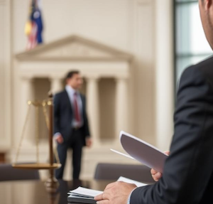 Representatives in a courtroom on a motion to dismiss based on inconvenience 