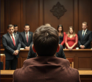 A person facing a second set of jurors for the new trial of his case after one trial