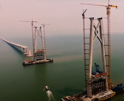 An unfinished bridge, symbolizing a large distance to cross at the mediation table to reach a settlement 