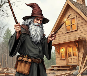 A wizard who failed to do good work on a house