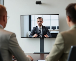 client's meeting via videoconference 