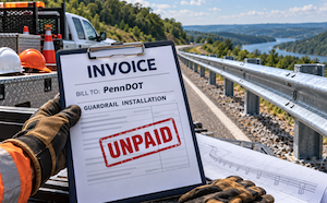 An invoice submitted to PennDOT to pay contractual price for item